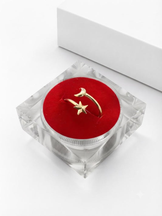 Anillo Estrella Y Luna