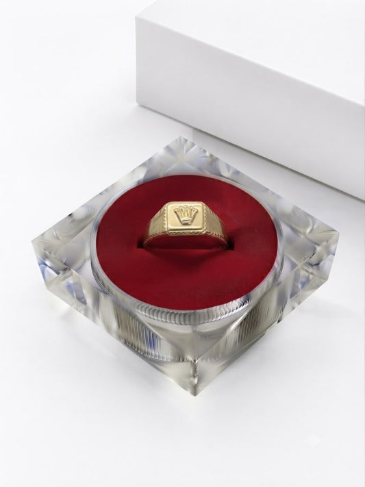 Anillo Corona Rolex Troquelado