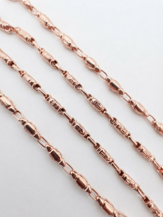Cadena Rústica Rolex Rodio Rosa Alta Calidad