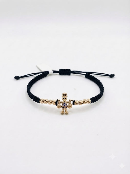 Pulsera Tejida Tío Rico Circonado Balín Diamantado #4
