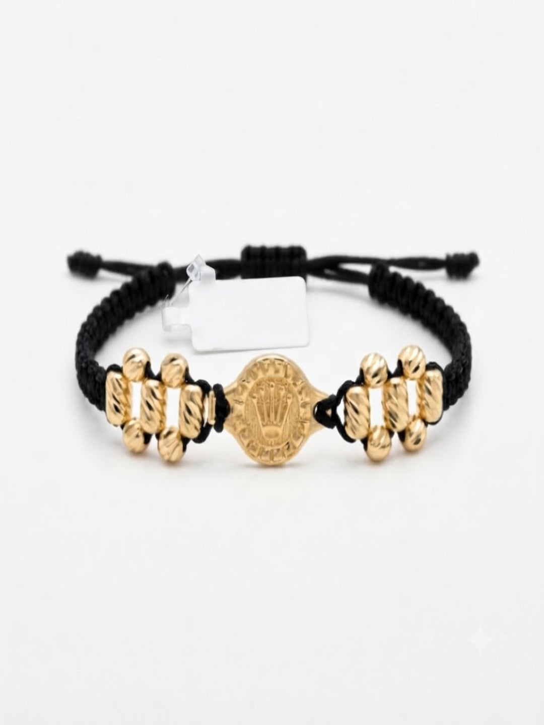 Pulsera Tejida Placa Rolex Canotillos Diamantados y Balin Diamantado #4