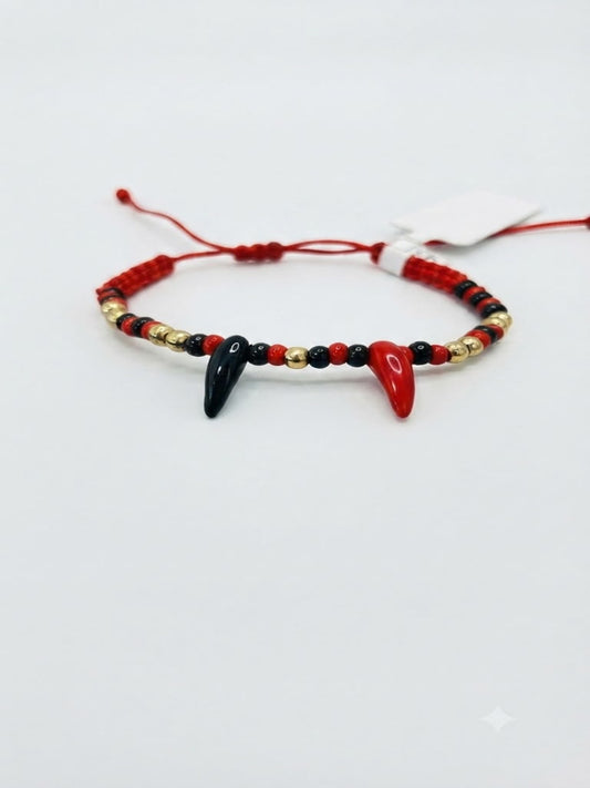 Pulsera Tejida de Protección Colmillos Balín #4