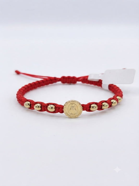 Pulsera Tejida Virgen Milagros Balín Liso #4